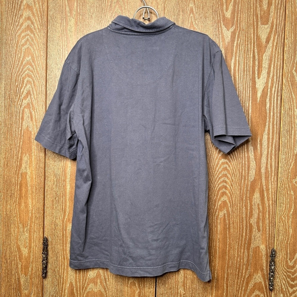 Ocean Pacific Op Mens Blue Grey Short Sleeve Pocket Polo Shirt OPS6JOOP Size M - Picture 2 of 6